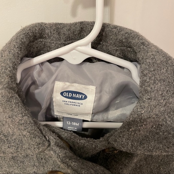 Old Navy Gray Pea Coat - Picture 2 of 5